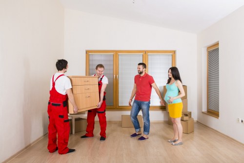 Professional movers planning a local house move in Fulham