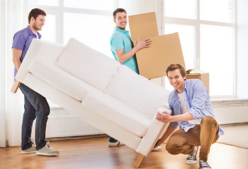 Removal van ready for a move in Fulham