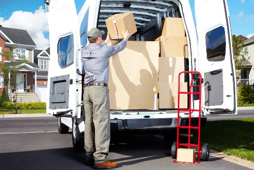 Business relocation team managing loading and transport in Fulham