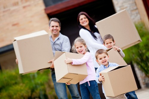 Moving equipment ready for a property relocation in Fulham